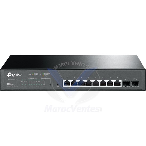 Smart Switch 8 Ports 10/100/1000 PoE+ 2 SFP 116 W total T1500G-10MPS