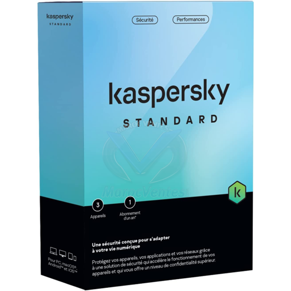 Antivirus Kaspersky Standard 3 Postes / 1 an KL10418BCFS-FFPMAG