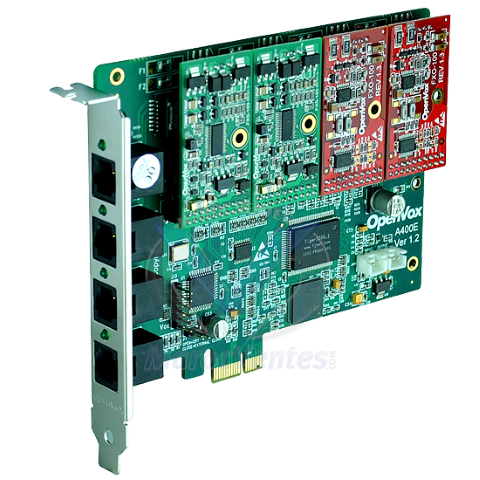 Carte analogique  PCI-E 4 Port FXO/FXS A400E