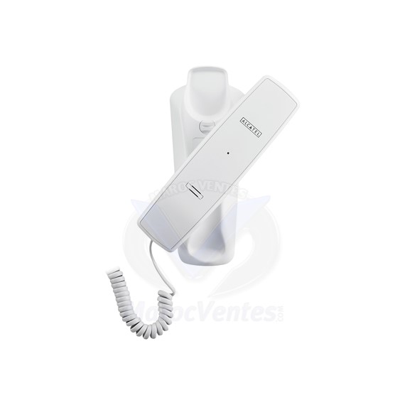 Téléphone filaire analogique clavier numérique RJ 11/ RJ9 blanc ATL1613463