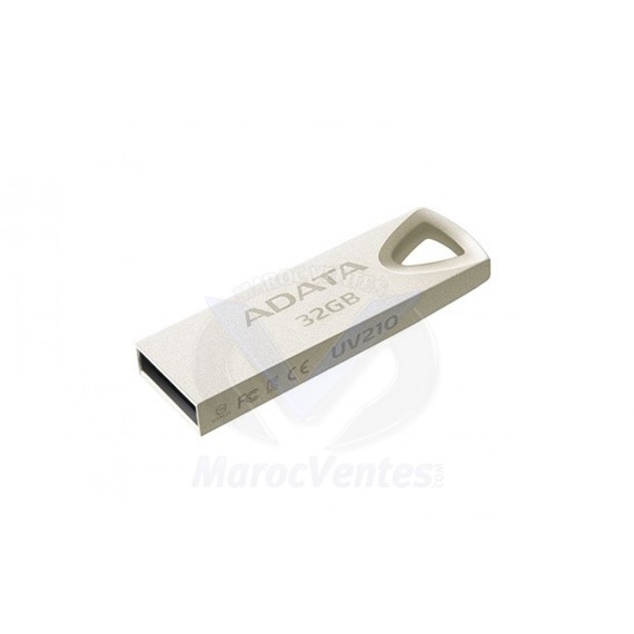 Clé USB 2.0 Adata UV210 32 Go métallique Argent ADAT_AUV210-32G-RG