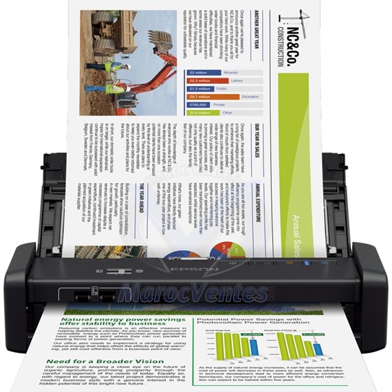 Scanner portable WorkForce DS-360W avec Wi-Fi et batterie B11B242401