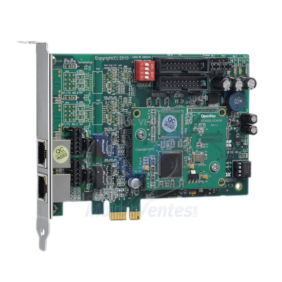 Carte ISDN BRI PCI-E 2 Port avec module Anti-echo EC4004 BE200E