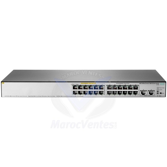 Switch manageable 24 ports Gigabit 10/100/1000 Mbps (12 PoE+) + 2 ports 10 Gbps JL172A