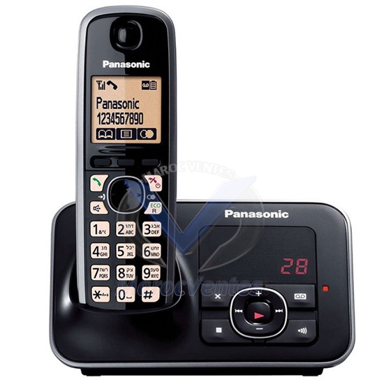 Téléphone sans Fil  Ecran LCD de 1,8" 2 Chiffres Répondeur Numérique KX-TG3721