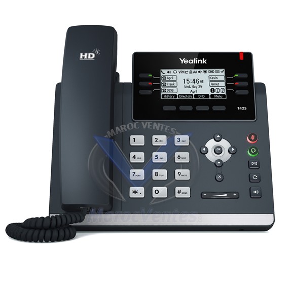 Téléphone IP professionnel gigabit 12 comptes SIP SIP-T42S