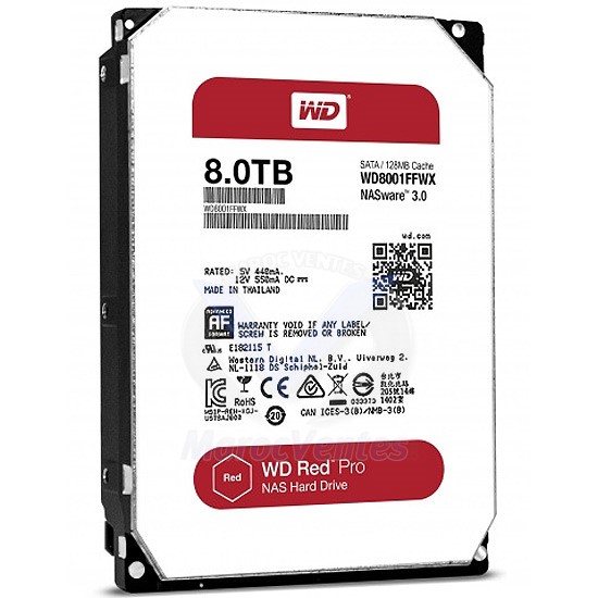 WD Red 2 To NAS 3,5” Disque dur interne - Classe 5400 RPM, SATA 6