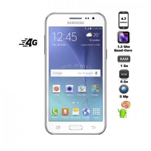 Samsung Galaxy J2 white 4.7" 11,2 GH2/1G 8G 2Mp/5Mp 1AN SM-J200FZWDMWD