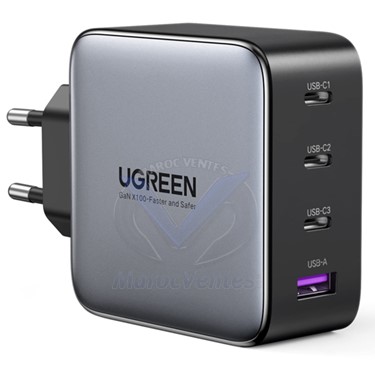 Chargeur Ugreen rapid 4 ports USB-C 100W