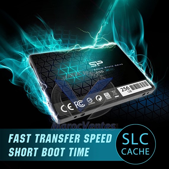 SP 256GB SSD 3D NAND A55 SLC Cache Performance Boost SATA III 2.5" 7mm (0.28") Internal Solid State Drive SP512GBSS3A55S25