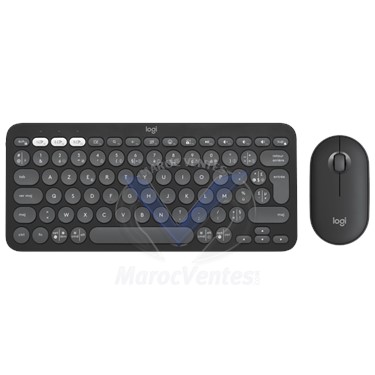 Clavier et Souris sans Fil Pebble 2 Combo TONAL GRAPHITE
