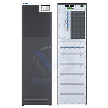 Onduleur Triphasé 93T 15 kVA Avec Protection Anti-Retour MBS TRI/TRI 32 x 9 Ah AUTONOMIE: 5min à 100% de Charge/10min à 75% de Charge