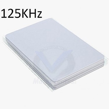 CARTE PVC RFID 125KHZ AVEC NUMERO DE SERIE Epaisseur = 1,8MM