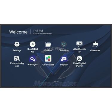 Écran 65" UHD 4K Ultra HD sans Fil 24 Heures Sur 24 et 7 Jours Sur 7