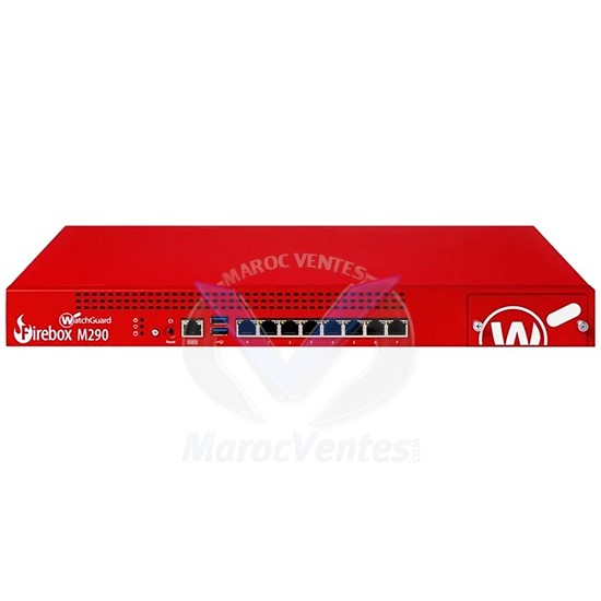 WatchGuard Firebox M290 UTM 1,18 Gbit/s HTTPS 696 Mbps avec IPS pare-feu 5,8 Gbit/s (UDP 1518) WGM29000701