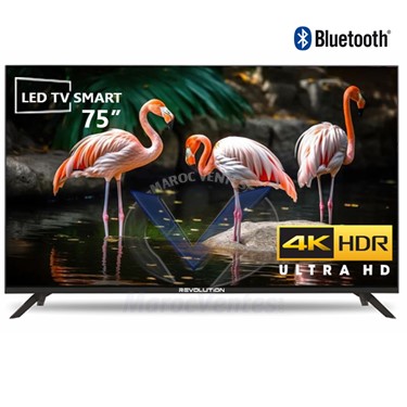 Télévision 75″ Revolution Galaxy 4K Smart Tv + Récepteur intégré + TNT
