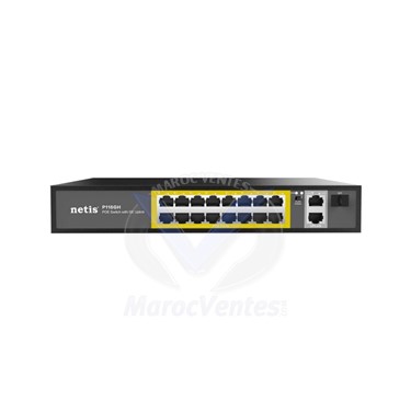 SWITCH POE 16 PORTS 10/100MB 802.3AT/AF P116GH 2*GIGABIT UPLINK 1*SFP
