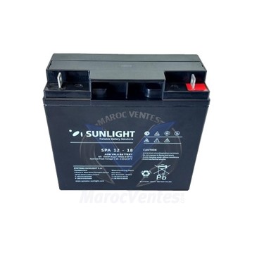 BATTERIE SUNLIGHT SPA 12V / 18AH (BAT12V18AH)