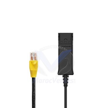 Cordon RJ9 Standard X3 Connecteur RJ9 de Couleur Jaune