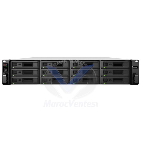 RackStation 12 Baies Xeon D-1541 8 Cœurs 8 Go 4x1 GbE 2x10 GbE 60 Mbit/s RS3621XS+