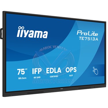 PROLITE Ecran Interactif Tactile 75 Pouces 4K UHD Certifié Google EDLA