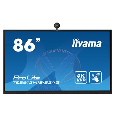 PROLITE Ecran Interactif Tactile AVEC CAMERA INTEGREE 4K AUTOTRACKING 86" (217.4cm) UHD 24/7