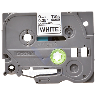 Ruban pour étiqueteuse Tz2-221 Brother original – Noir sur blanc, 9 mm de large