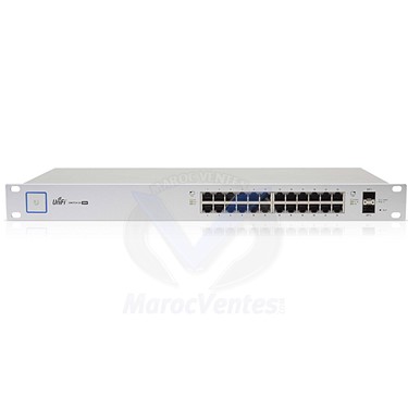 UniFi Switch PoE+ Gigabit 24 Ports 250W (2) Ports 1G SFP Géré 1U Argent