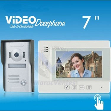 Video Doorphone  ZDL-37M 1 CAMERA + 1 MONTEUR Couleur avec Ecran LCD 7 "
