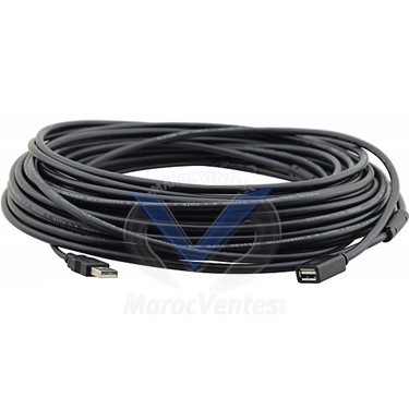 CÂBLE D'EXTENSION ACTIVE USB 2.0 A(M) À A(F) - 20 MÈTRES