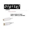 CABLE DISPLAY PORT MALE  HDMI 0,15 METRES