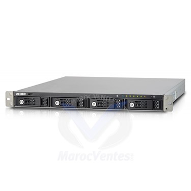 Serveur NAS professionnel 4 baies (sans disque dur) - 1 Go de RAM - Rack 1U