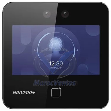 POINTEUSE+CONTROLE ACCES RECONAISSANCE FACIALE+RFID MIFARE DS-K1T343M ECRAN TACTILE LCD 4.3"