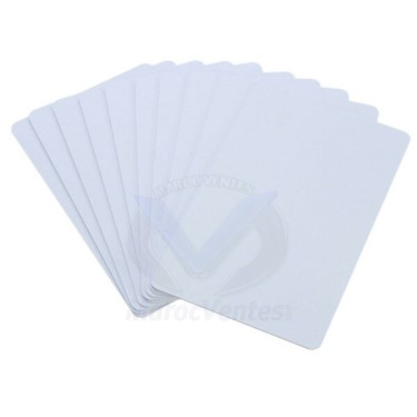 CARTE PVC  RFID BLANCHE NFC NTAG215 13.56MHZ PVC N215