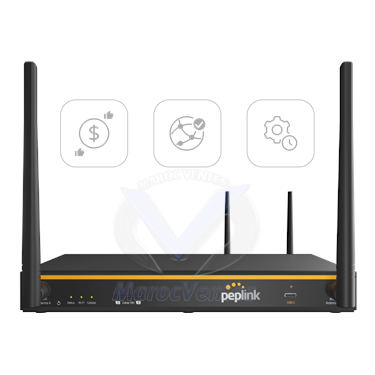 B-ONE Pus Routeur Gigabit Dual WAN x Ethernet WAN 4x Ethernet LAN 2x2 MIMO Dual-Band simultané, Wi-Fi 6 avec LTE ESIM