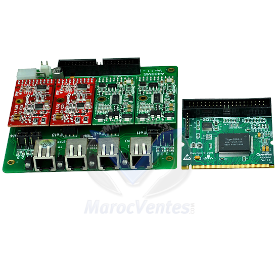 Carte analogique 4 Port Mini-PCI + 1 FXO module A400M