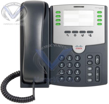 Téléphone VoIP 8 lignes avec PoE et Port PC sans afficheur (DESTOCKAGE) Sans Alimentations