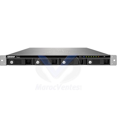 Serveur NAS Professionnel 4 baies (sans disque dur) 4 Go RAM Rack 1U Alimentation Redondante